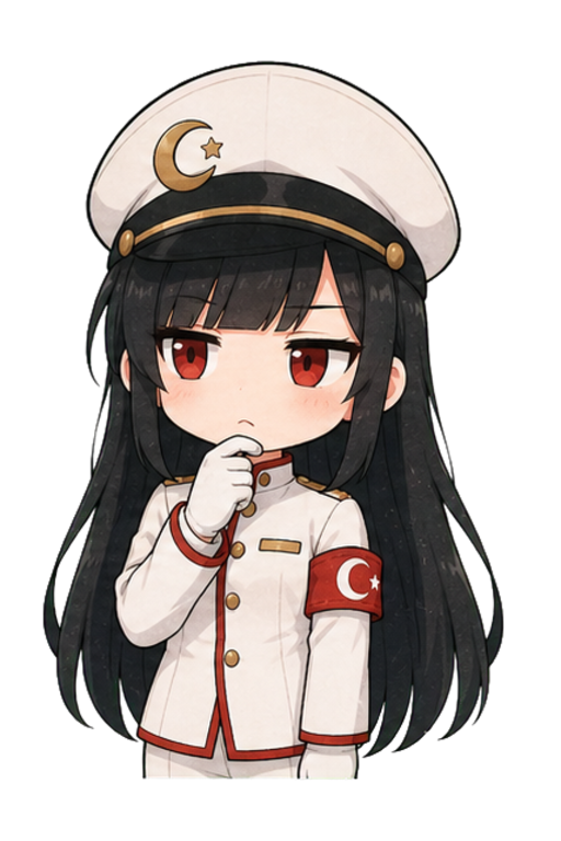 沈黙する三日月外相の小型反応画像