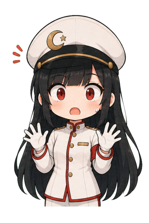 ため息をつく三日月外相の小型反応画像