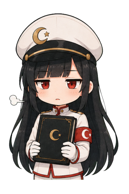 資料を読む三日月外相の小型反応画像