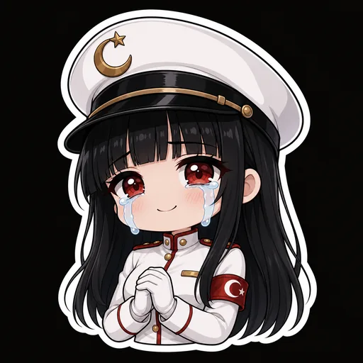Chibi Minister Mikazuki reaction sticker: The Ceasefire Is Holding (I Am Not)